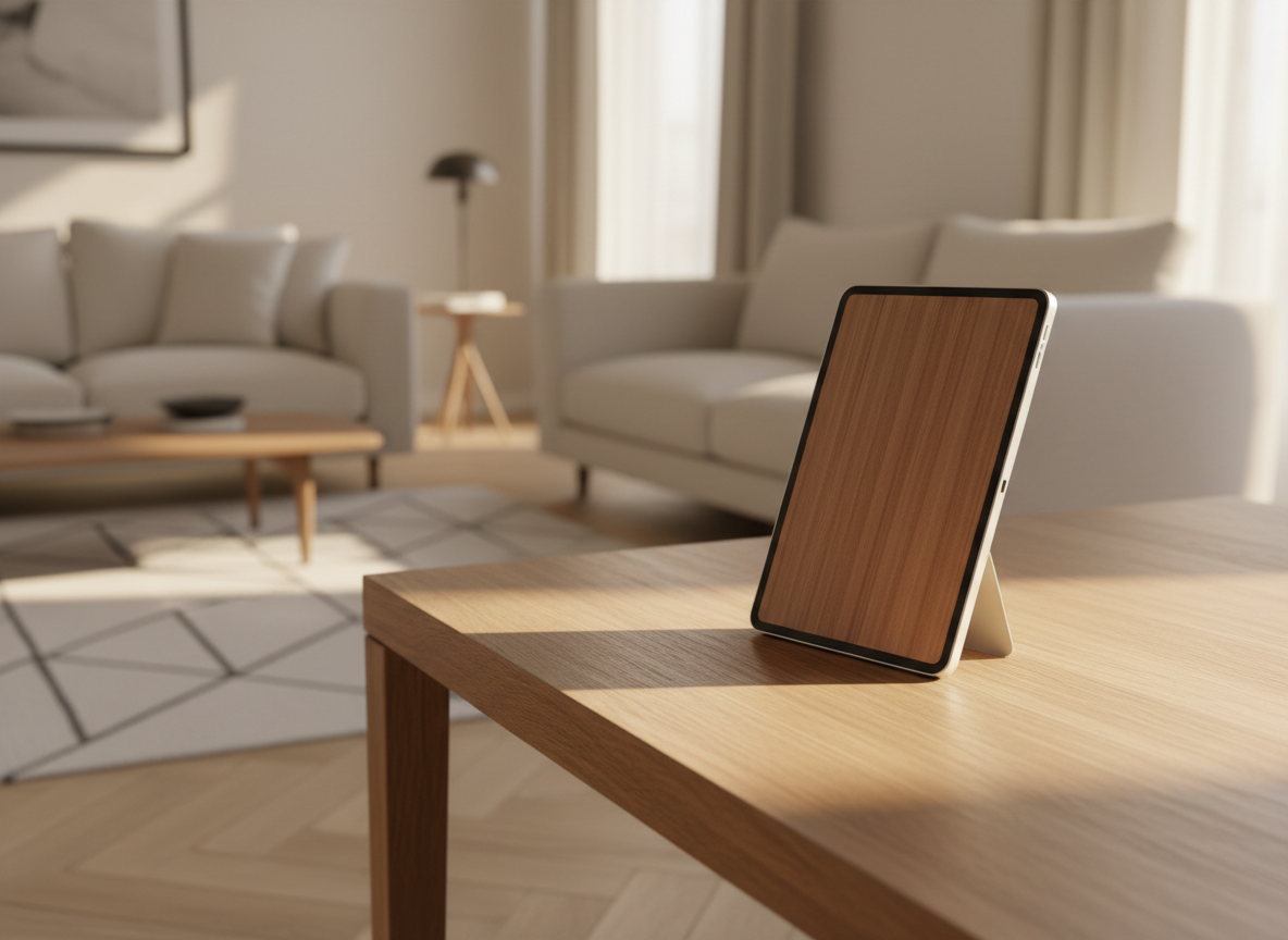 Kinframe device in a living room